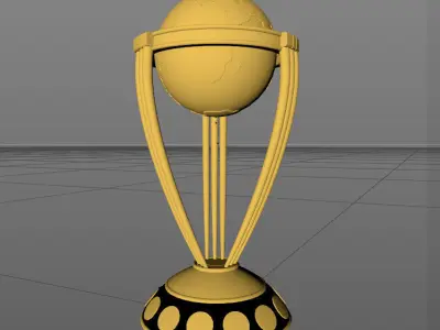 Cricket World Cup Trophy 3D model C4D 3D model