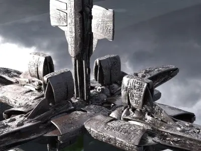 Arch reactor Pilon Tower Sci-Fi 3D model