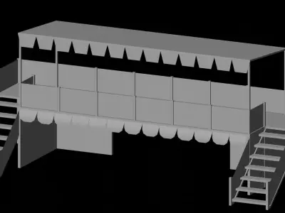 Amusement Park - Building 3  Low-poly 3D model