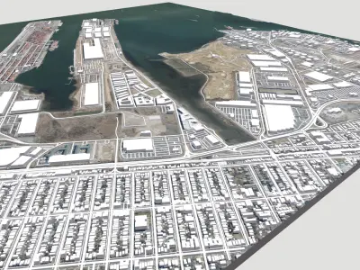 UPS Bayonne hub New Jersey USA 3D model