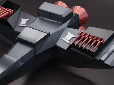 Sci-Fi Spaceship Low-poly 3D model