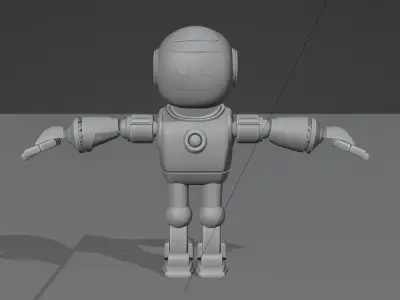 3D High Poly Chat Bot Mascot Design 3D model