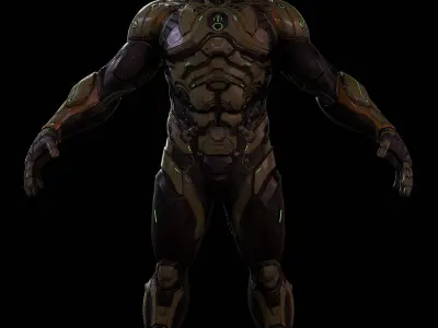 Sci-fi Character  Low-poly 3D model