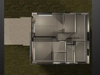 Small detached house 3D model