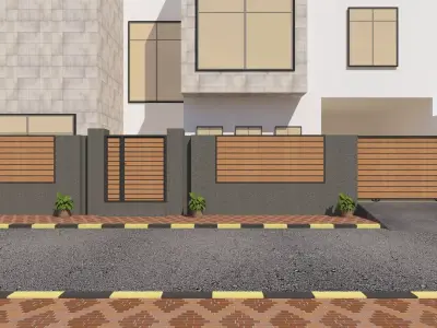 GATE - ENTRANCE DOOR Low-poly 3D model