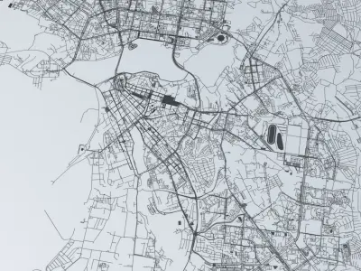 Kazan Road Network and Streets 3D model