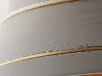 Bartlett Wide French White Pendant Light 3D model