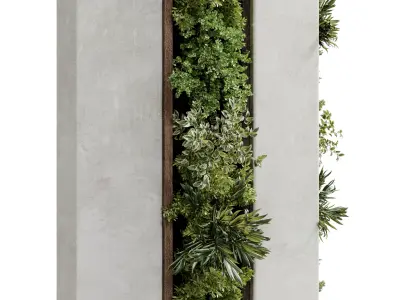Plants set partition  Vertical Garden Door Outdoor entrance 106 3D model