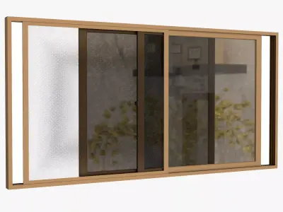 Aluminum Sliding Window Large 3D model