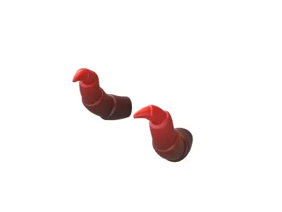 Demon Horn v2 004 Low-poly 3D model