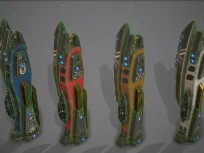 Sci-Fi Building-17 Low-poly 3D model