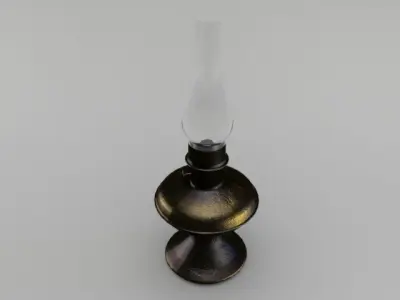 Oil Lamp Low-poly 3D model get