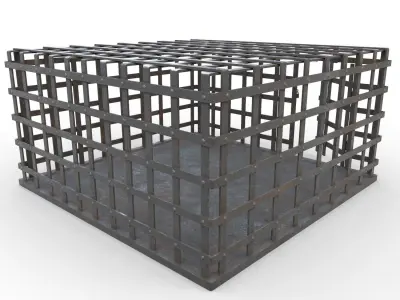 Metal Cage - PBR Low-poly 3D model