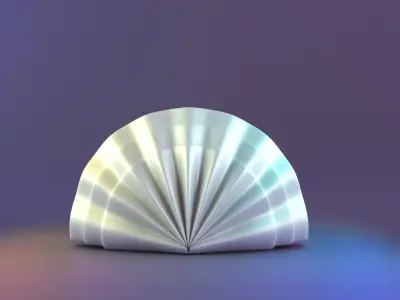 shell candle with many pearls 3D print model