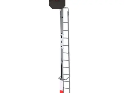 Train Traffic Light 8 3D model