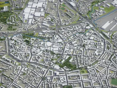 Osnabruck  Low-poly 3D model