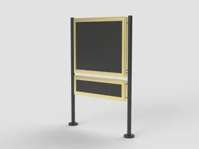 Double Framed Advertising Board 3D model