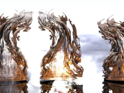 Dantes Ghost army swarm 2 versions 3D model