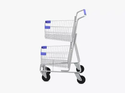 Supermarket Trolley 2 3D model