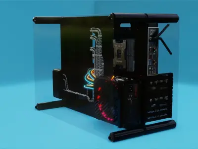 Raijintek Pean Mit Rog Zenith Extreme Alpha X RTX 2080TI SLI 3D model