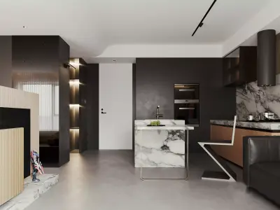 Living Room Interior Scene for 3DMAX and Corona Renderer  3D model purchase