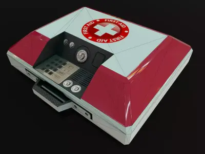 Sci-Fi First Aid Kit Medi Pack Low-poly 3D model