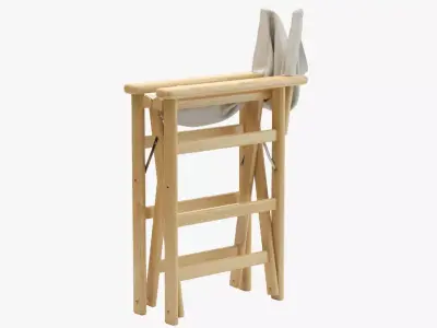 Movie Director Chair Closed 3D model