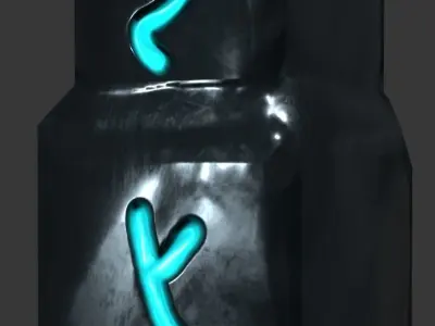 Low poly wall archway Low-poly 3D model