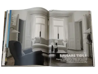 Magazines 2 cereal magazine with chair on top 3D model