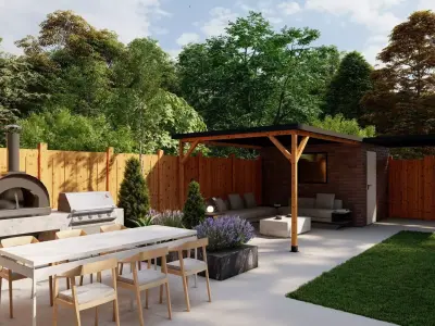 Garden Landscape 3D Model - SketchUp and Lumion Scene 3D model