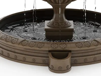 Fountain 05 PBR Realistic Low-poly 3D model