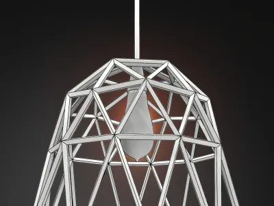 Modern hanging retro lamp Free 3D model