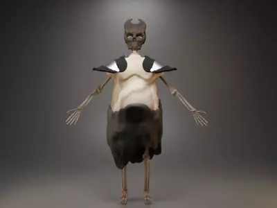 skeletal soldier 3D model