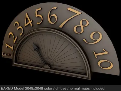 Fancy Elevator Mechanical Level Signal 3D model