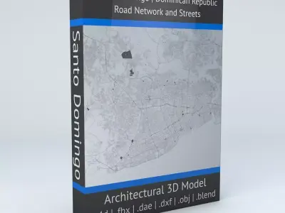 Santo Domingo Road Network and Streets 3D model