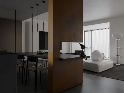 Apartment interior scenes         3D model purchase