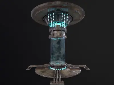 Sci-Fi Bacta Tank  Low-poly 3D model