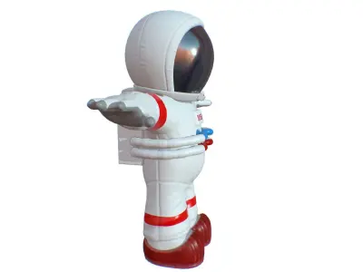 Cartoon Space Suit Low-poly 3D model