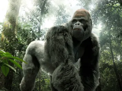  Mountain Gorilla Fur Rigged 3D 