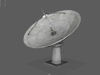 Large Satellite Antenna Low-poly 3D model