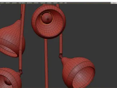 Hanna Big chandelier Low-poly 3D model