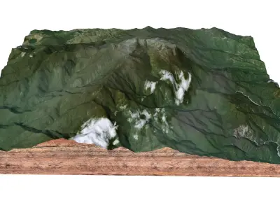 Mount Kinabalu Mountain Malaysia 3D model