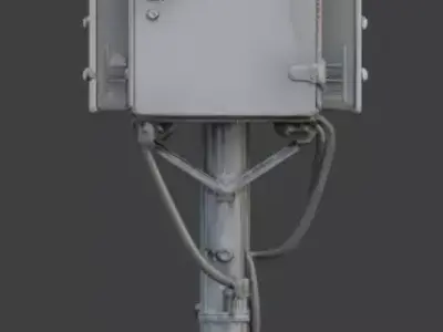 Urban Telecom Utility Box 3D Model Low-poly 3D model