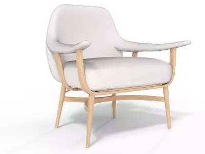 chair lounge scand  Low-poly 3D model