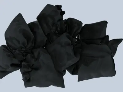 Textured Garbage Bags 3 3D model