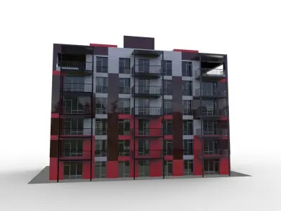 Modern townhouse 3D model