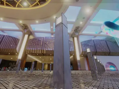 Street Light 8 Bollard 900mm Galvanized Version 1 Low-poly 3D model