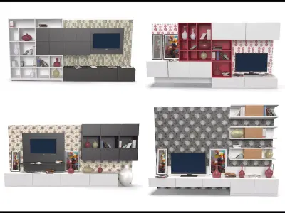 Tv Unit Set 3D model