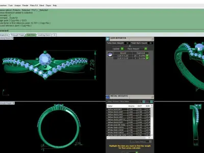 Women Wedding Engagement Ring 14 3D print model
