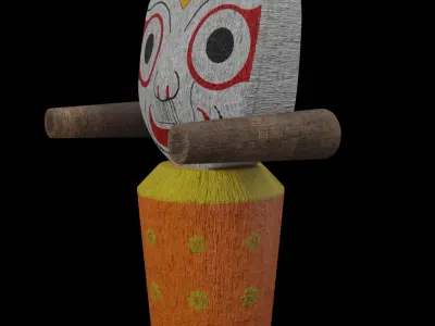 Lord Jagganath Low-poly 3D model